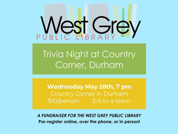 West Grey Library Trivia Night - May 28, 2025
