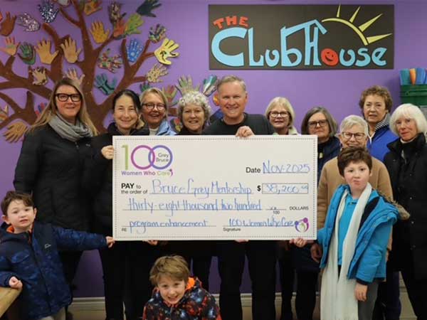 Bruce Grey Mentorship cheque presentation