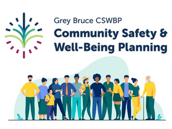 Grey Bruce Community Safety and Well-Being Planning logo and graphic