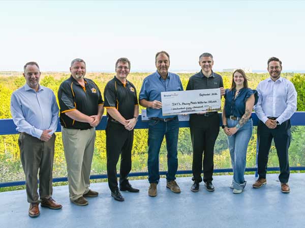 Bruce Power IPM sponsorship cheque ceremony 2025