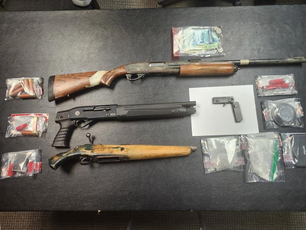 Hanover Police seized weapons from accused.