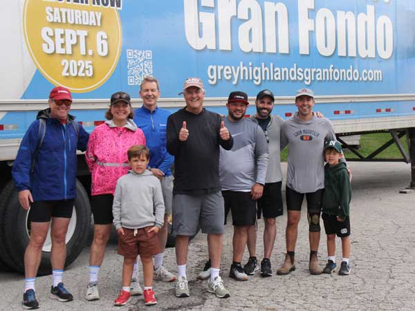 Riders at the 2025 Grey highlands Gran Fondo