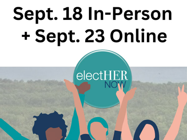 ElectHER event poster portion.