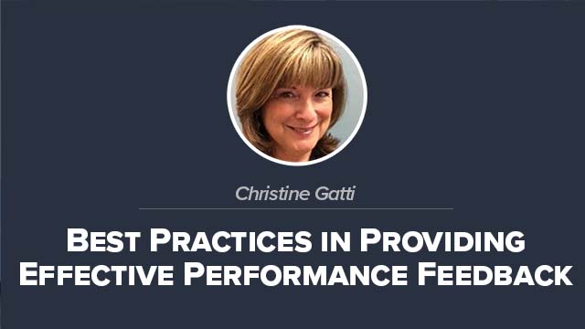 Best Practices in Providing Effective Performance Feedback