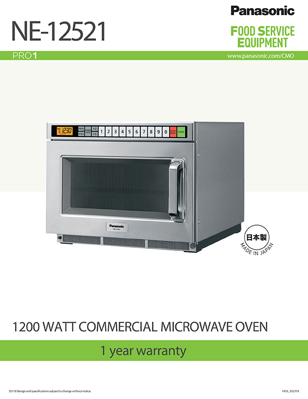 Panasonic NE-3280 3200 Watt Commercial Microwave Oven