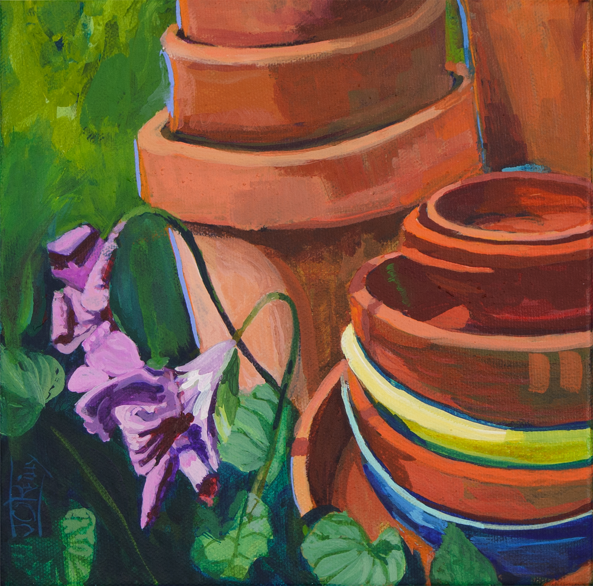 A Day In The Garden 2:  Violets and Pots