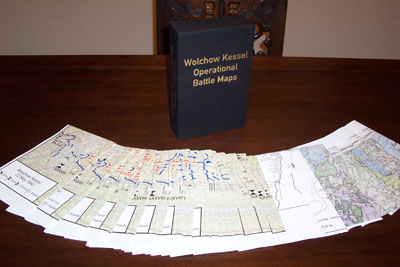 (combo) THE BATTLE OF THE WOLCHOW KESSEL IN PRIMARY GERMAN DOCUMENTS VOLUME I and THE BATTLE OF THE WOLCHOW KESSEL MAP SET