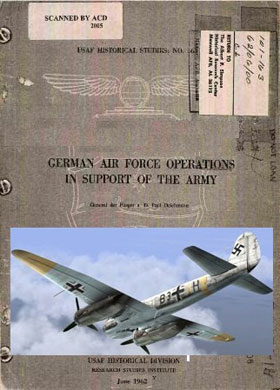 GERMAN AIR FORCE OPERATIONS IN SUPPORT OF THE ARMY