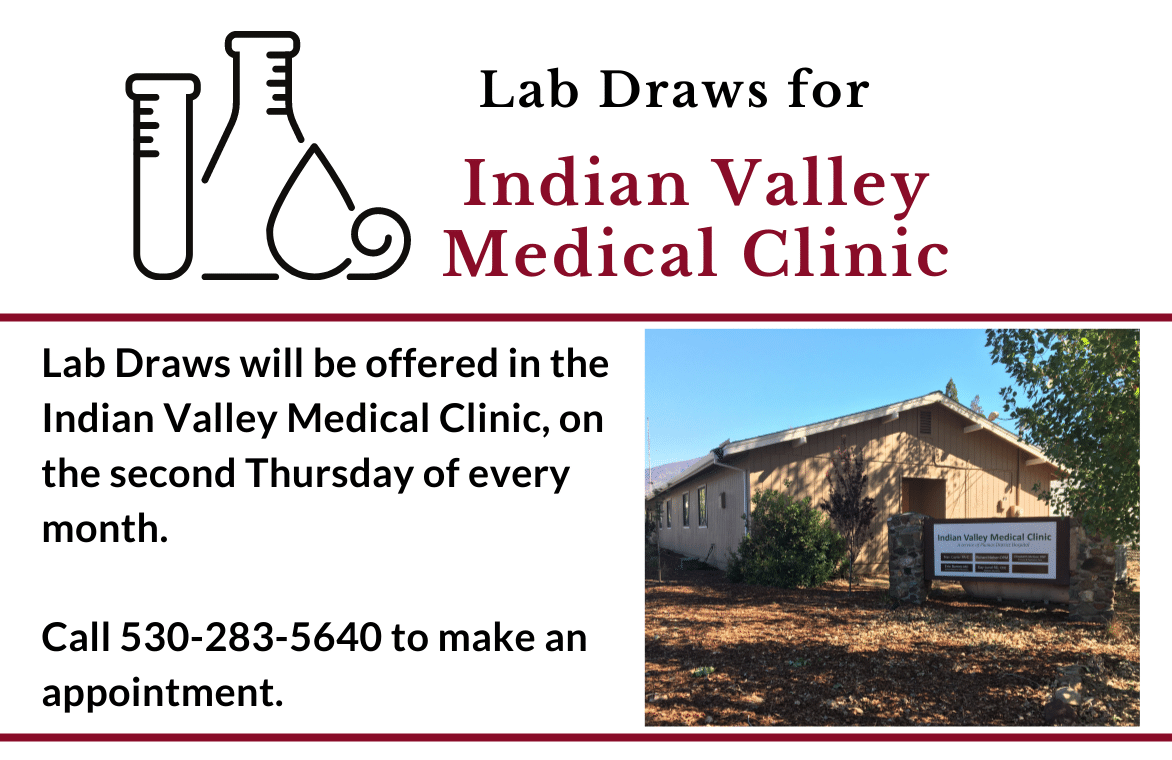 Description of Lab Draws schedule for the Indian Valley Medical Clinic