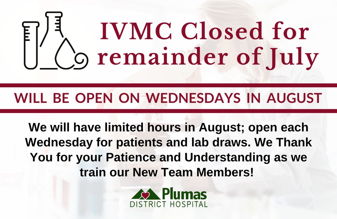 Indian Valley Medical Clinic Temporarily Closed for July