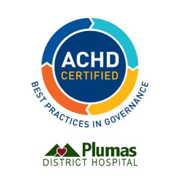 ACHD Certified. Best Practices in Governance. Plumas District Hospital. 