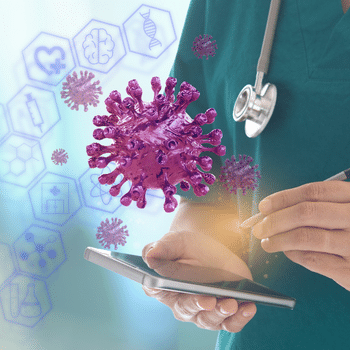 Picture of COVID-19 and medical professional