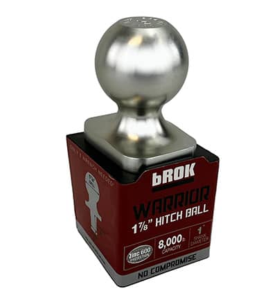 Hitch Ball Zinc 1 7/8x1x2 8,000 LB WARRIOR | bROK Products