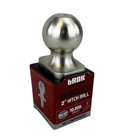 Hitch Ball Zinc 2x1x2 10000LB WARRIOR | bROK Products