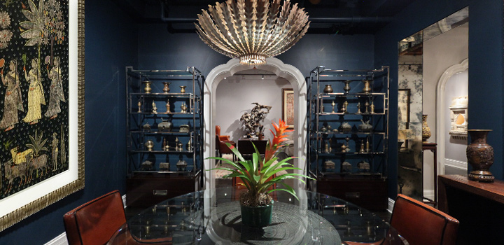 AERIN at PRIMITIVE in Chicago features home furnishings fused with one-of-a-kind-art and antiques