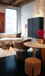 Furniture and lighting by Kelly Wearstler can be found on PRIMITIVE's 2nd floor