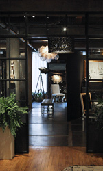Past the French Industrial entrance on the 3rd floor is furniture and lighting from Oly Studio