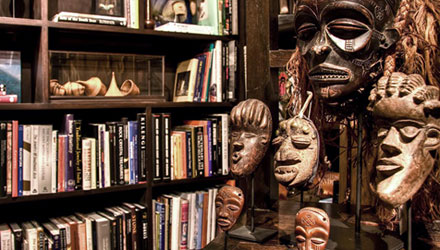 An array of objects and artifacts on display at PRIMITIVE's 1st floor Library and Bookstore (All objects are avaliable for purchase)