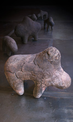 A playful presentation of Boli fetish objects, extremely rare and highly collectible African art