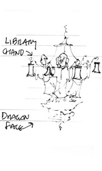 Sketch of Custom chandelier design