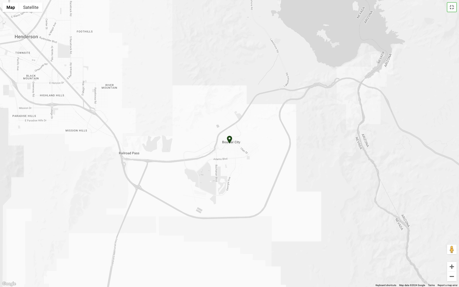 Boulder City Location Map Image