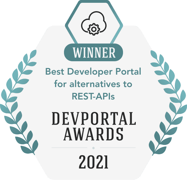 Best Developer Portal for Alternatives to REST_APIs - DevPortal Awards 2021