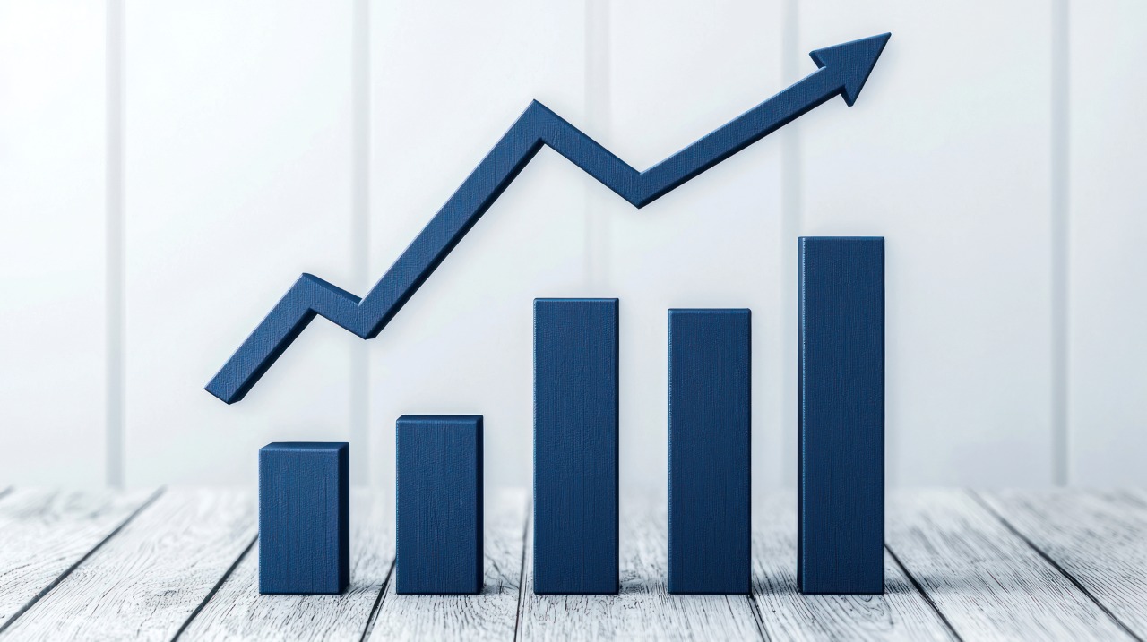 growth graph showing upward trends