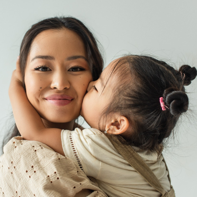 Parent and child sharing a loving moment