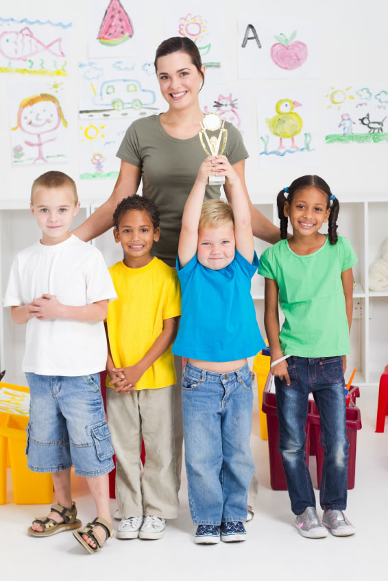 children standing up