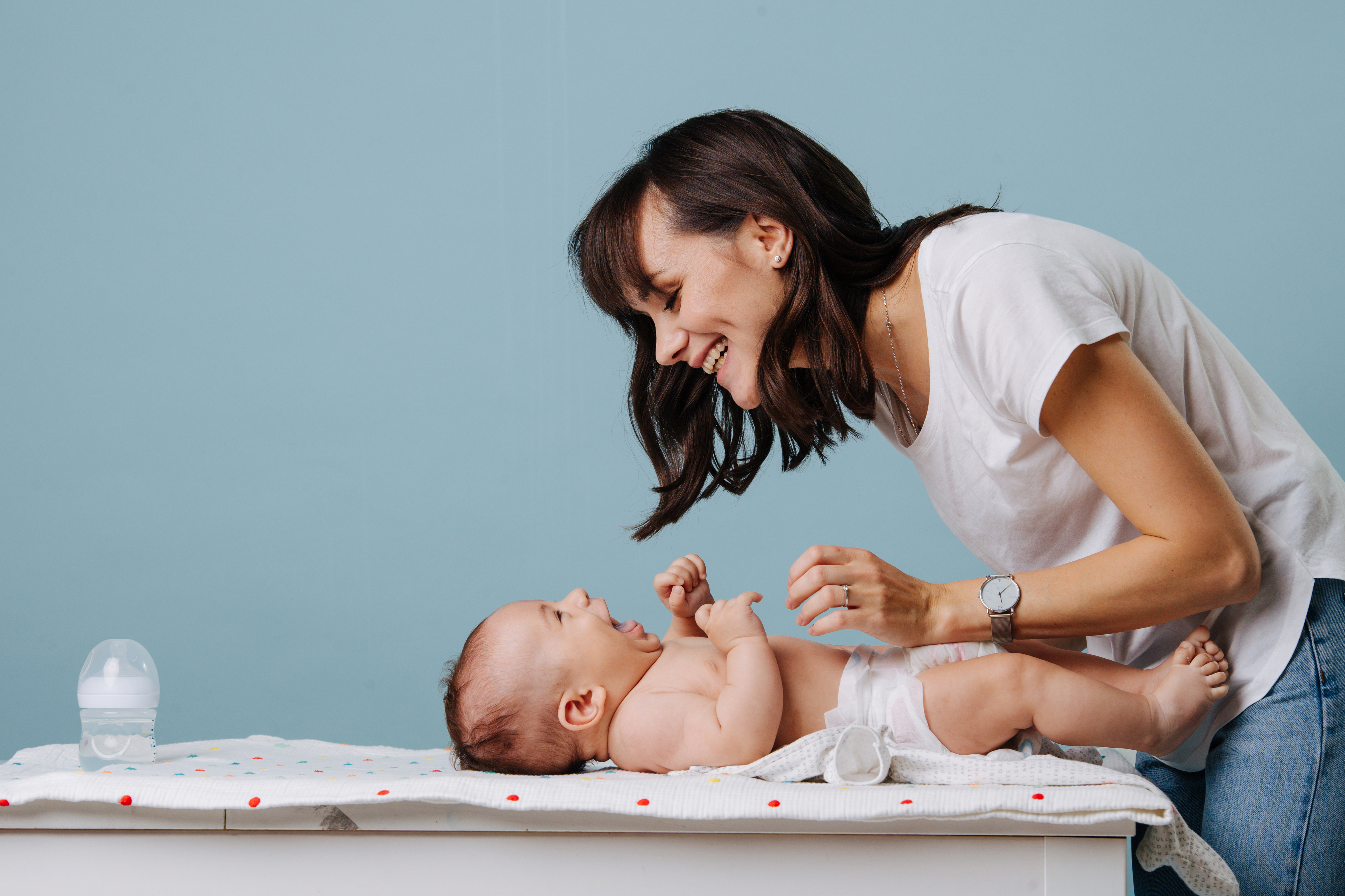 One year old hates sales diaper changes