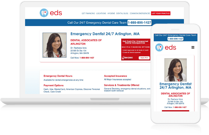 EDS website displayed on multiple devices to show its responsiveness