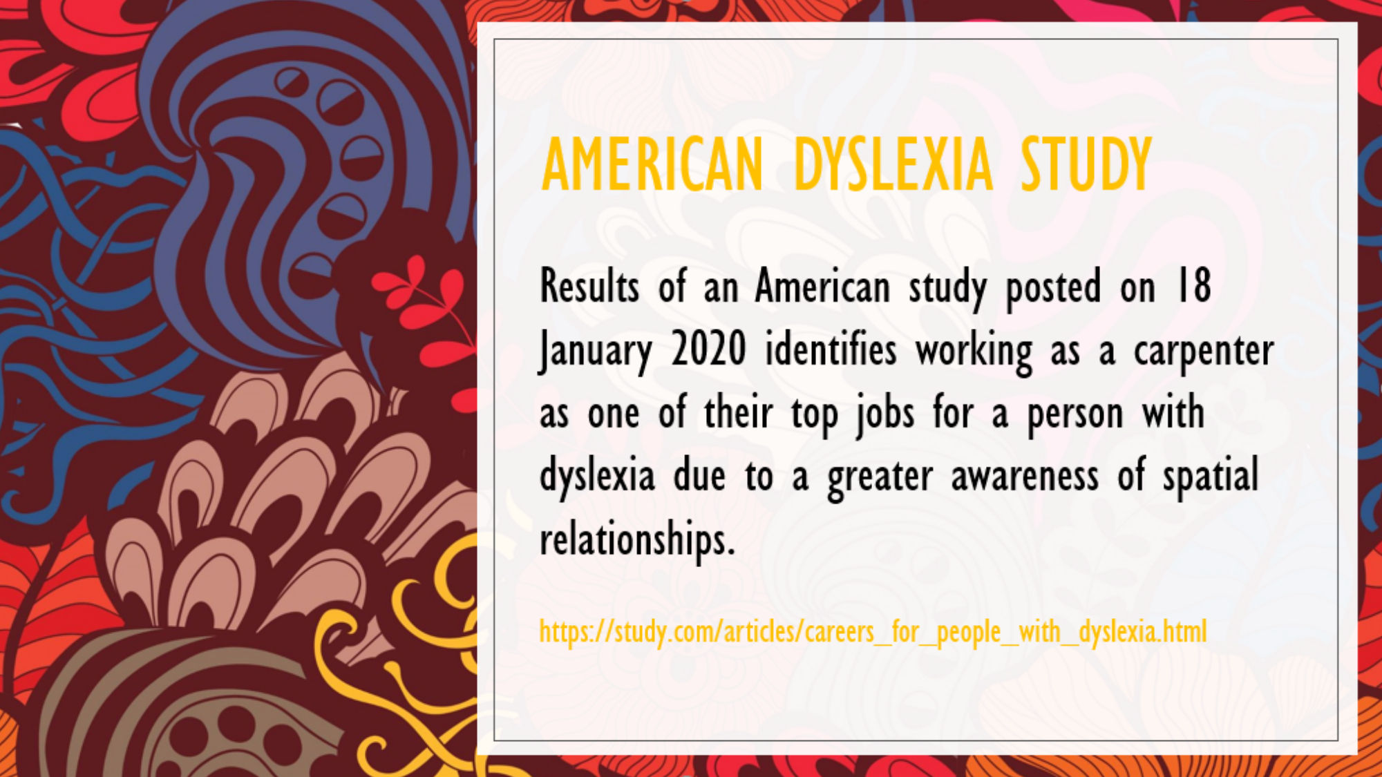 American Dyslexia Study