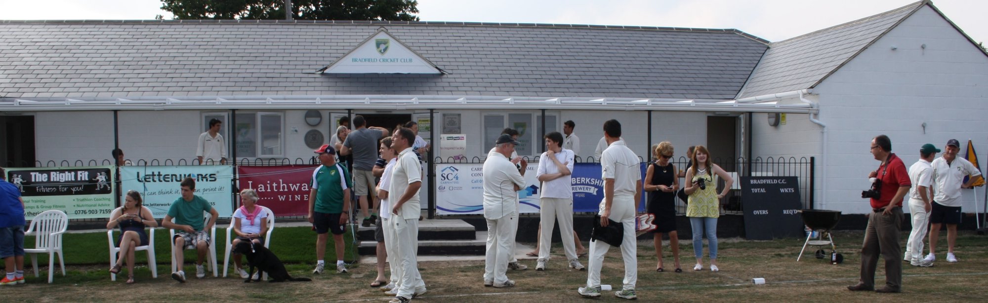 The new Bradfield Cricket Club Pavilion plays host to Laithwaites in-house match