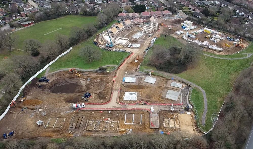 The Loperwood Road site in Totton, Southampton January 2022
