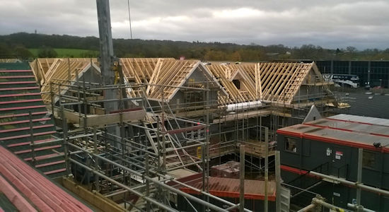 Roof installation at Church Crookham Care Home