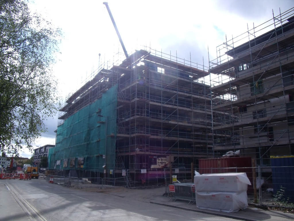 Disproportionate collapse timber frame multi-storey block under construction.