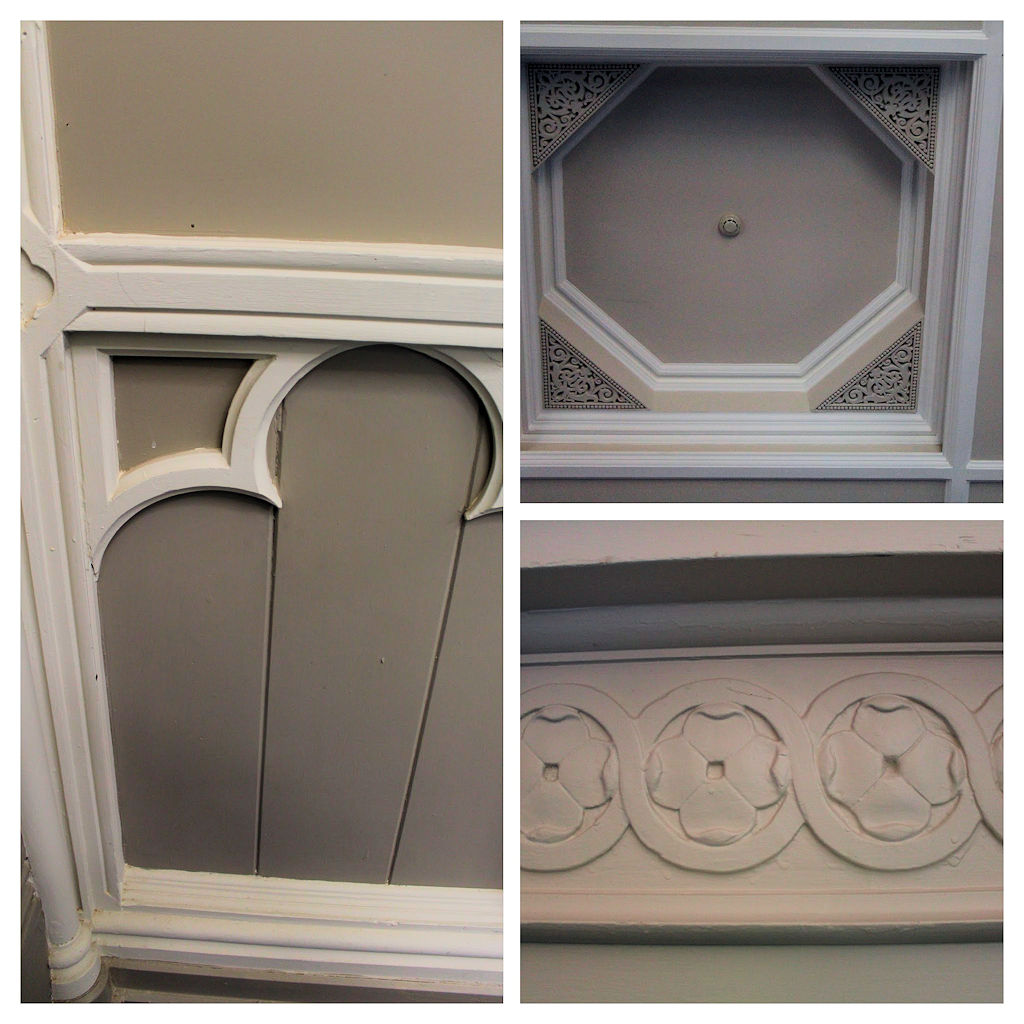 Intricate coving and panelling