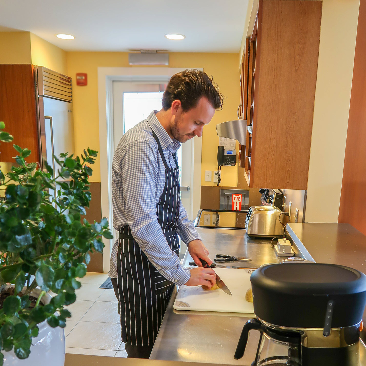 Person in kitchen